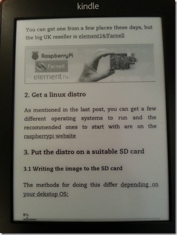 Send To Kindle - Viewing post content on Kindle - Image