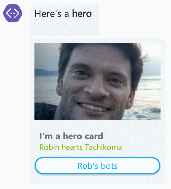 botframework hero attachment in skype android app
