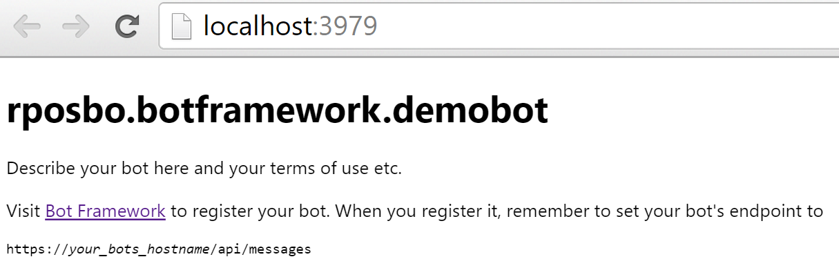Run and debug the bot framework in Visual Studio