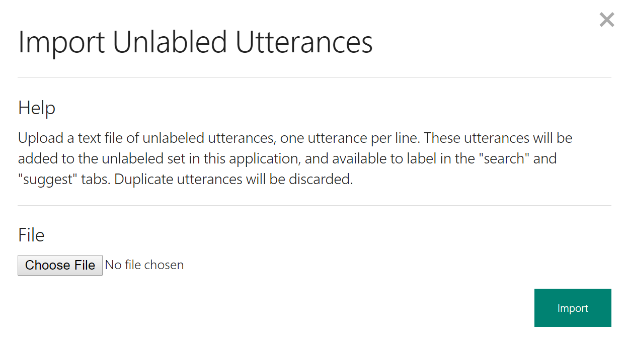 import 'unlabled' utterances popup